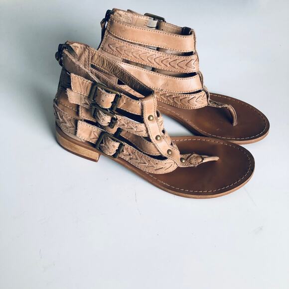 Revolve Latigo 'Rami' Women's 6.5 Sandal Birch Leather Boho Hippie - Picture 11 of 11